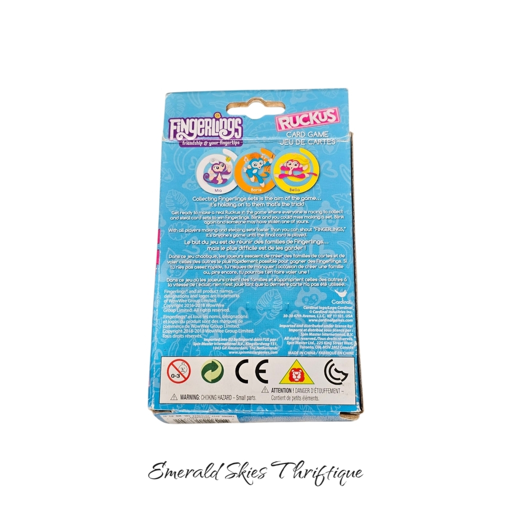 FINGERLINGS~ Ruckus Card Game w/Fingerling Figure, new - Picture 3 of 3